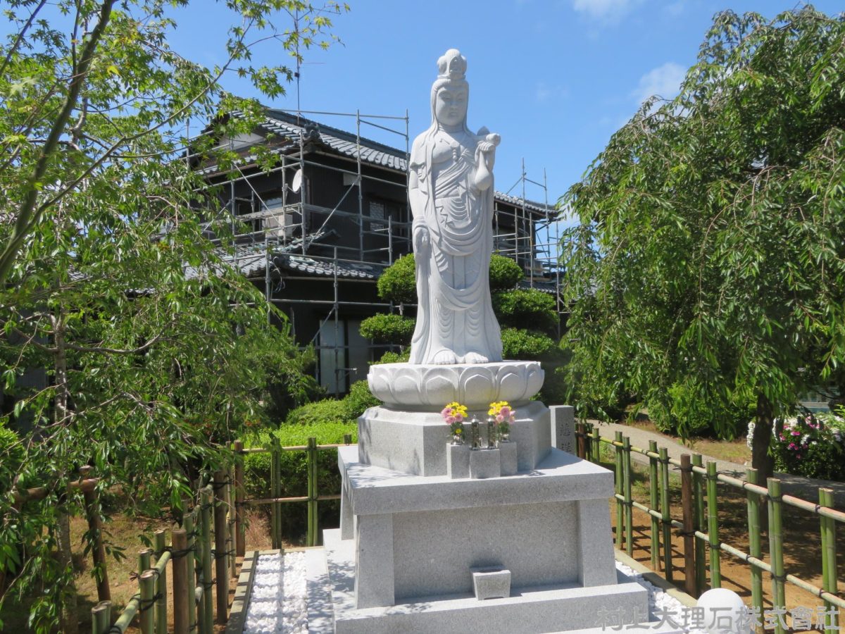 観音像建立 - 村上大理石株式会社